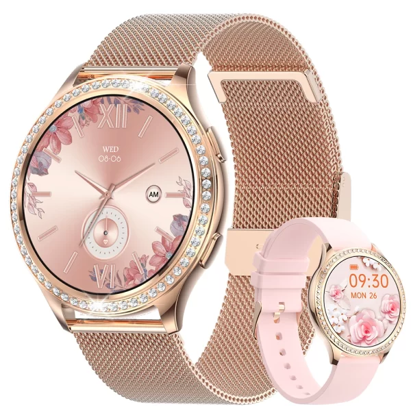 Relógio de pulso feminino, LIGE-Smartwatch, 1.32 ", Chamada Bluetooth, Assistente de Voz AI, Relógios Femininos, Relógio Personalizado, Monitor de Saúde - Image 10
