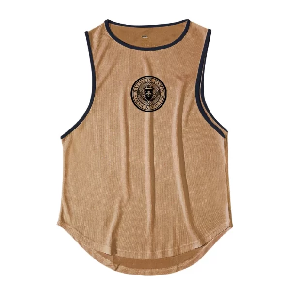 Camiseta regata masculina, sem mangas de secagem rápida com gola redonda, regata esportiva Fitness, Elástica, Respirável, Ginásio, Corrida, Treinamento, Verão. - Image 28