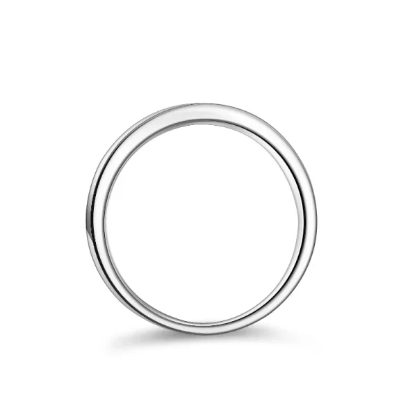Anel feminino, Moissanite Corte Redondo Bandas, De Casamento, Anel De Prata 925, Cor D,  Moda. - Image 3
