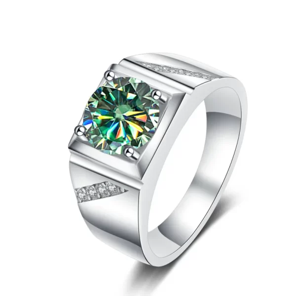 Anel masculino, JoyceJelly, Moissanite, prata pura 925 joias, luxo 1 Carat D cor, anéis simples S925 chapeamento de platina - Image 2