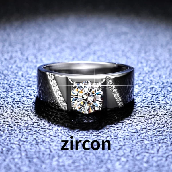 Anel masculino, JoyceJelly, Moissanite, prata pura 925 joias, luxo 1 Carat D cor, anéis simples S925 chapeamento de platina - Image 7