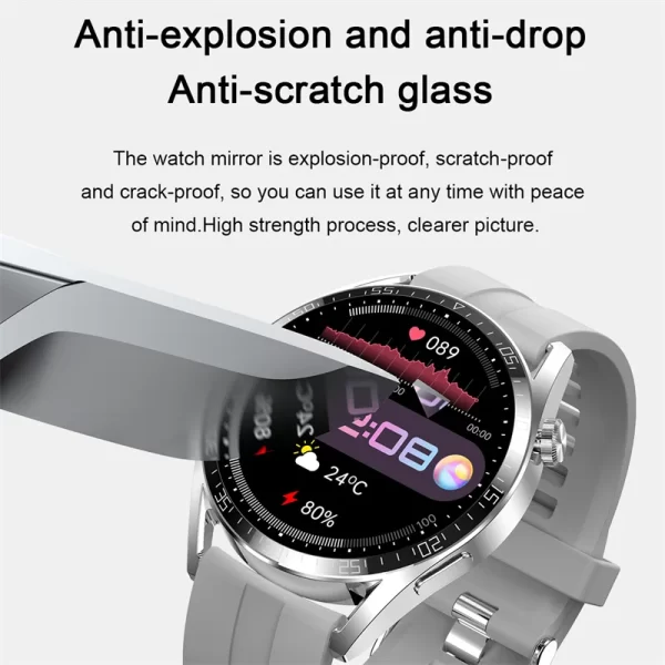 Relógio de pulso inteligente impermeável, masculino, GT4 MAX, Tela HD, Assistente de Voz, Frequência Cardíaca, Pressão Arterial, GPS, IP68, NFC, 1.5 ", Novo. - Image 3
