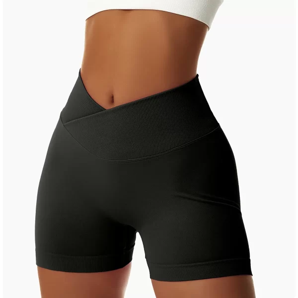 Shorts de ioga sem costura de cintura alta feminino, apertados e sem costura, nádegas de pêssego, estilo europeu e americano, para corrida e fitness. - Image 7