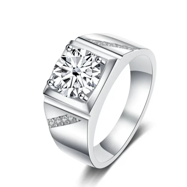 Anel masculino, JoyceJelly, Moissanite, prata pura 925 joias, luxo 1 Carat D cor, anéis simples S925 chapeamento de platina - Image 8