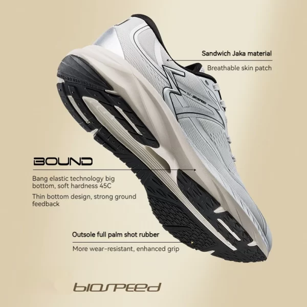 Tênis de amortecimento de choque, masculino,  de treinamento de teste físico, novo biospeed, resistente ao desgaste, amortecimento, 361 graus, 672432204 - Image 2