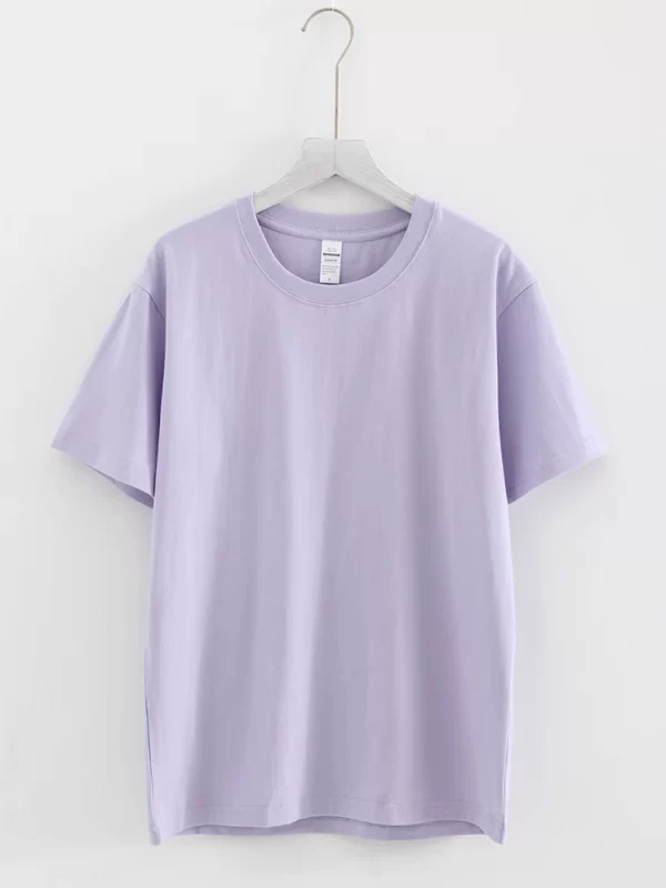 Camiseta manga curta extragrande feminina, Karsny, 100% algodão, monocromática, top, solta, cinza, branco, verão, oversize. - Image 7