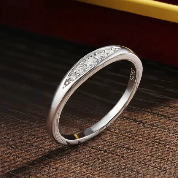 Anel de prata esterlina feminino, KNOBSPIN-925, Todos Moissanite Anéis, GRA Certified, Lab Diamante, D VVS1 - Image 2