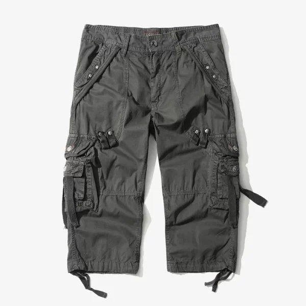 Bermuda casual de algodão camuflados masculina,  curtos camuflados, sem cinto,  compridas com panturrilha. - Image 9