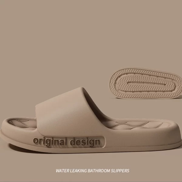 Chinelos antiderrapantes de PVC, unissex,  sapatos de praia, plataforma sólida, interior, banheiro, crianças, verão. - Image 3