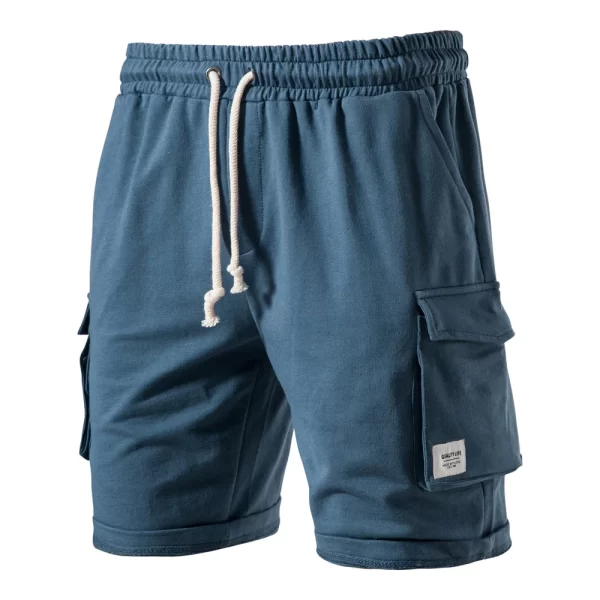 Bermuda masculina, Aiopeson, bolso, 100% algodão casual esporte, calças curtas estiramento cintura qualidade sweatshorts verão. - Image 9