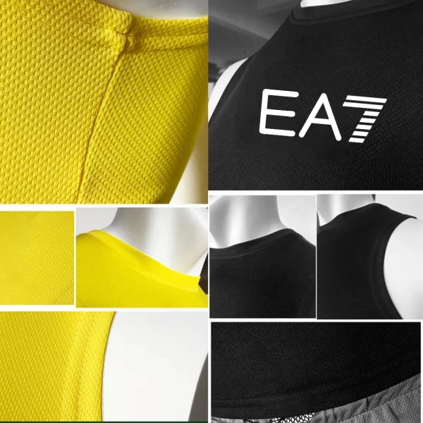 Camiseta regata masculina respirável de musculação, de ginástica, sem mangas, estampa de marca, esportes, basquete, treinamento, verão. - Image 5