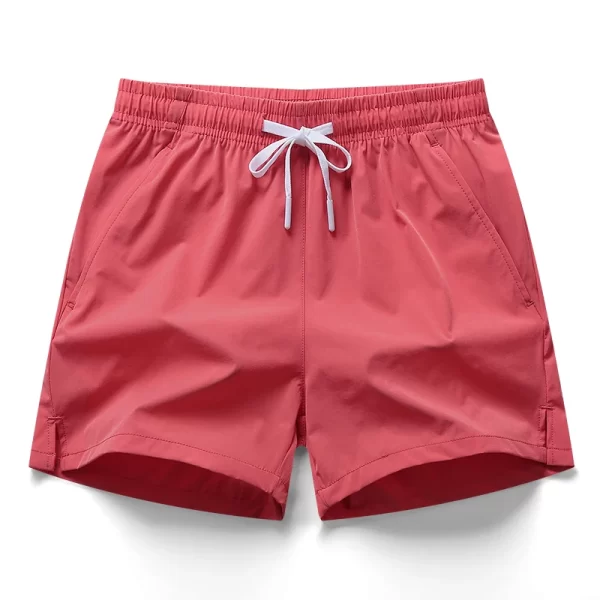 Shorts elásticos casuais masculinos, de corrida, calças curtas esportivas fitness, de praia respiráveis, bermudas frias, verão. - Image 6
