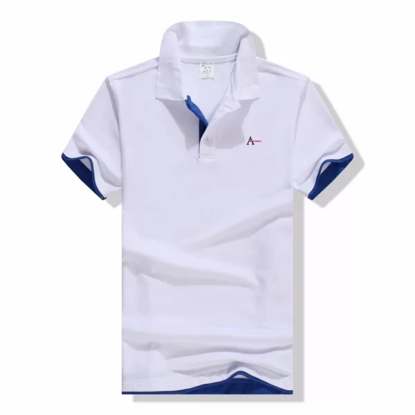 Camiseta masculina polo, roupas de marca, de reserva de negócios masculinos casuais cor sólida - Image 16