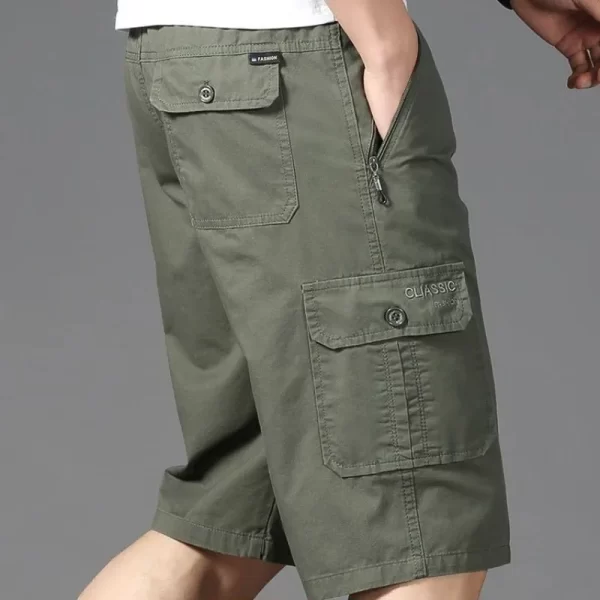 Bermuda vintage masculina, Grande Bolso, de Trabalho, Solto Reta Harajuku Moda Y2k Roupas Casuais Cargo. - Image 3