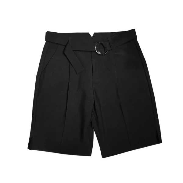 Bermuda masculina plissada branca, slim fit, casual de trabalho, roupa respirável, conforto, moda coreana, verão. - Image 6