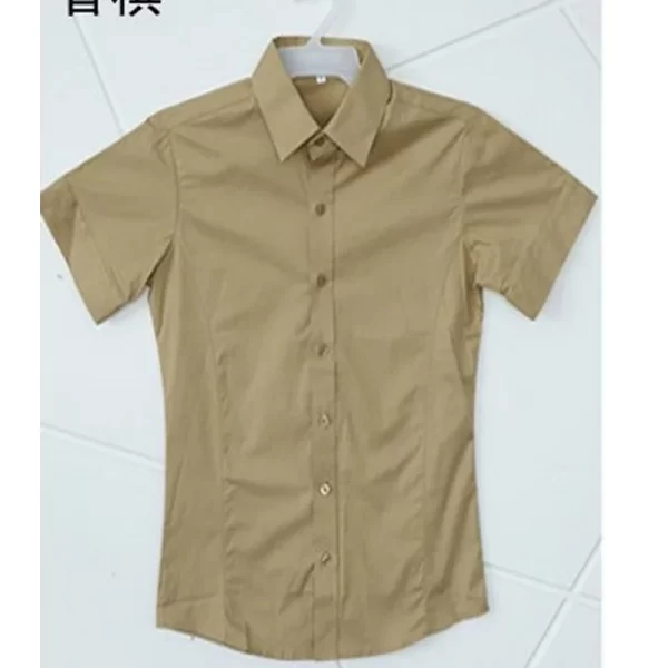 Camisa manga curta masculina, verão Slim Fit, de negócios sociais, marca de luxo,  de Linho, social. - Image 15