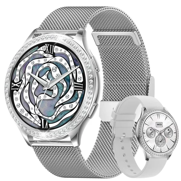 Relógio de pulso feminino, LIGE-Smartwatch, 1.32 ", Chamada Bluetooth, Assistente de Voz AI, Relógios Femininos, Relógio Personalizado, Monitor de Saúde - Image 9