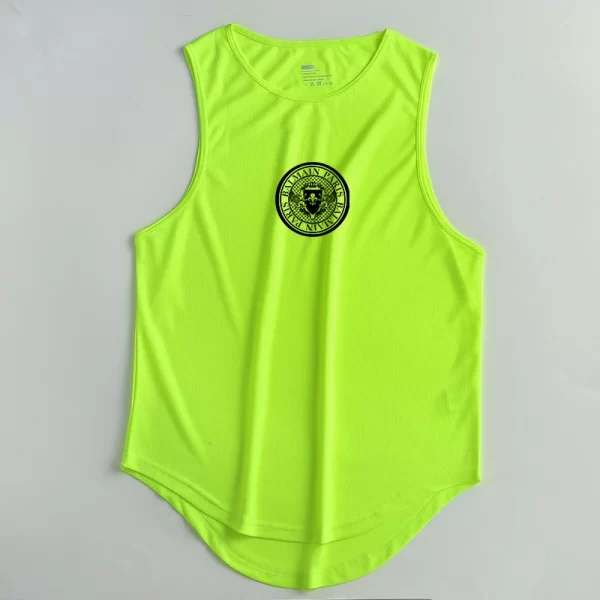 Camiseta regata masculina, sem mangas de secagem rápida com gola redonda, regata esportiva Fitness, Elástica, Respirável, Ginásio, Corrida, Treinamento, Verão. - Image 31