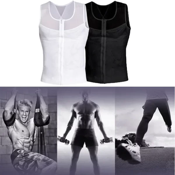 Camiseta de compressão do peito masculino CXZD, Redutor do abdômen, Shaper do corpo, Promover Colete, Fitness Cintura Trainer, Barriga Emagrecimento Espartilho. - Image 5