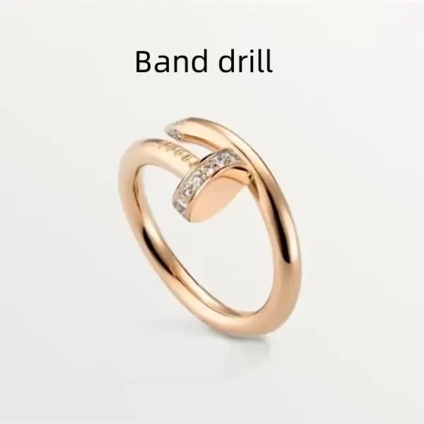 Anel unissex, Classic Couple Ring, alta qualidade, moda luxuosa, banquete, presente. - Image 13