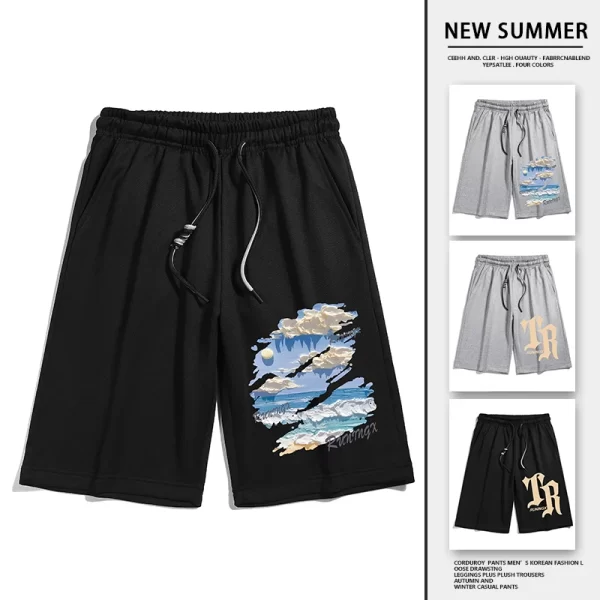 Shorts estilo hip-hop masculino casual, moletom para jogging fitness, de praia, esporte tamanho grande, moda Y2K, 5XL, verão.