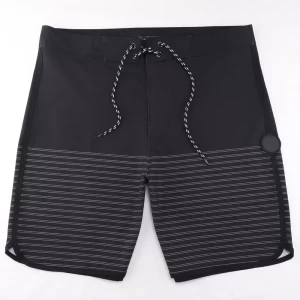 Short de praia masculino, novo com tags beachshorts preto, de banho listrado,  de surf à prova d água elástico atletismo competição board shorts e782