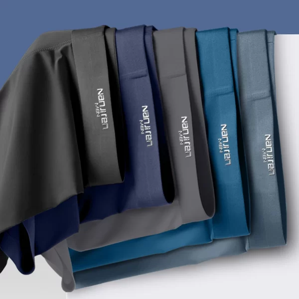 Cueca boxer masculina antibacteriana Ice Silk Shorts, elástica, absorvente de umidade, Grafeno 3A, Marca. - Image 19