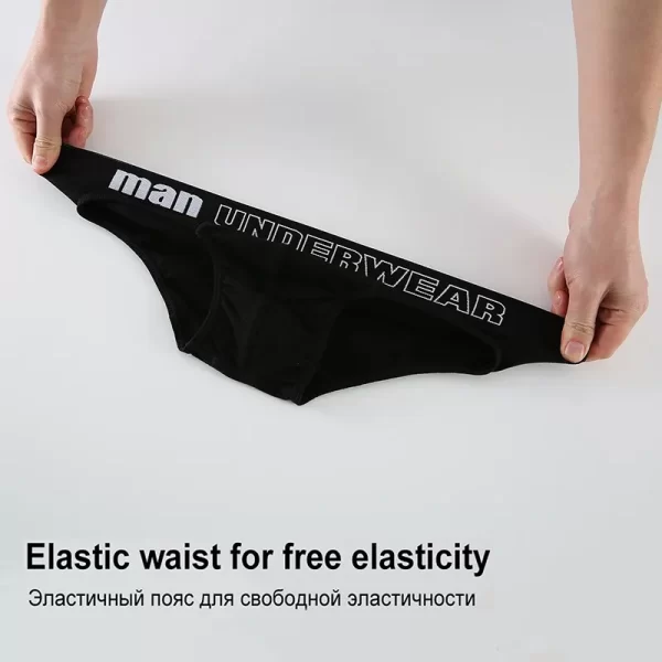 Cueca masculina, CINVIK, de algodão,  sexy, deslizantes, respiráveis, lingerie, lote com 3 pcs ou 6pcs - Image 4