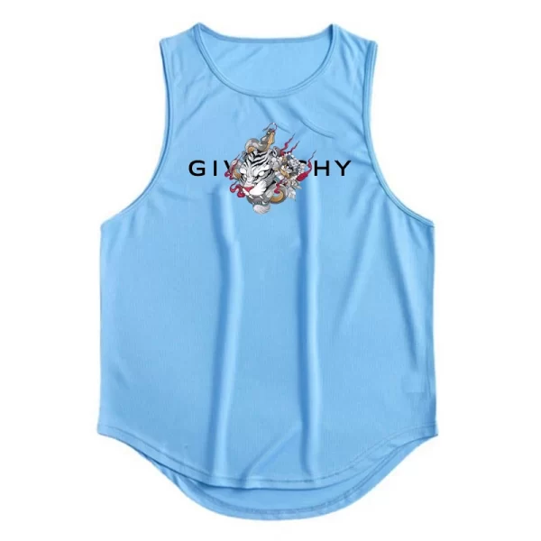 Camiseta regata masculina de ginástica para treino, musculação, fitness, sem mangas, roupa esportiva de secagem rápida de praia, colete muscular, verão. - Image 21