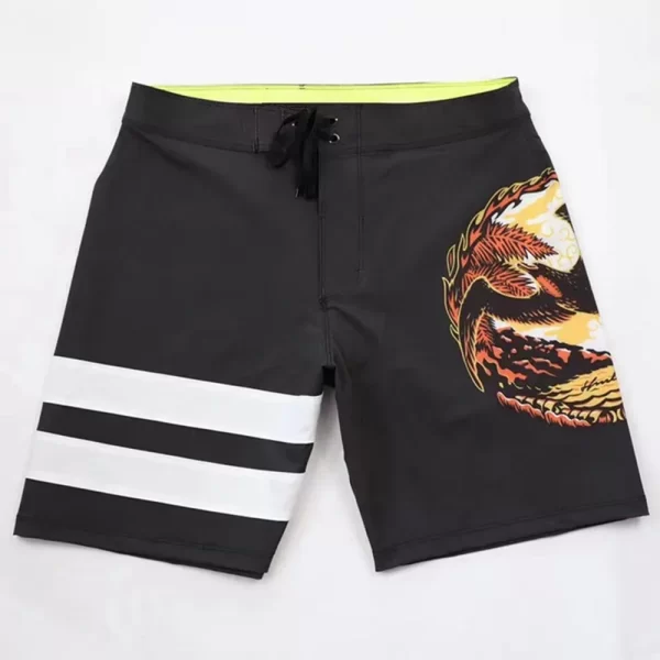 Bermuda masculina spandex, de secagem rápida,  de praia,  de surf, impermeáveis, fitness, de competição, novo. - Image 26