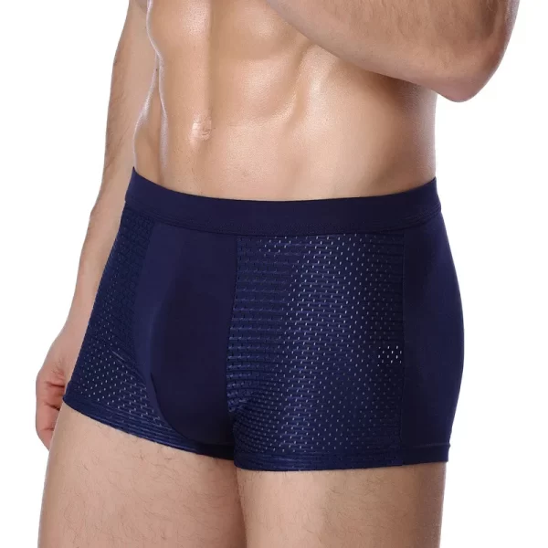 Cueca boxer masculina,  de Malha Respirável, de Secagem Rápida, Calções Esportivos Extragrandes, Cintura Média Sólida, de Canto Liso - Image 3