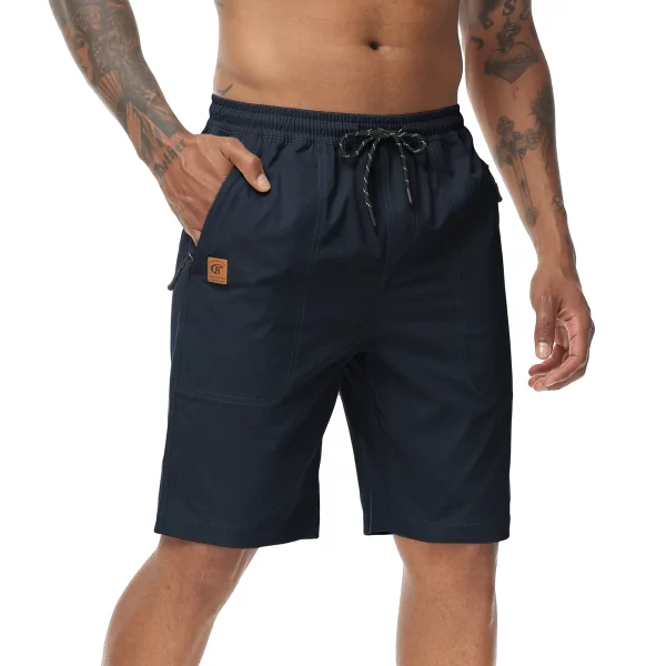 Bermuda masculina casual com cordão, calça esportiva de jogging sólida, leve de alta qualidade, elástico na cintura, verão. - Image 10