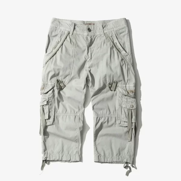 Bermuda casual de algodão camuflados masculina,  curtos camuflados, sem cinto,  compridas com panturrilha. - Image 5