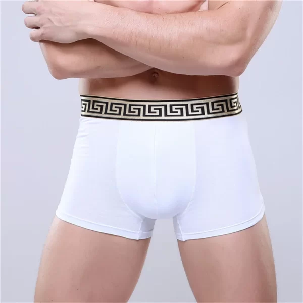 Cuecas boxer masculina, Mid cintura algodão, roupa interior sexy, monocromático, encaixe solto, confortável, respirável, ângulo plano. - Image 6
