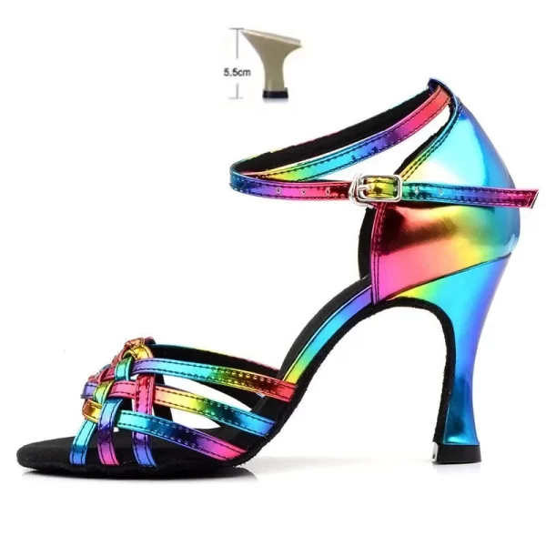 Sapatos de Salto Alto Feminino, Fundo Macio, Interior, de Baile, Dança, Tango, Sandálias de Prática, Verão, Barato, Dança Latina, Festa. - Image 8