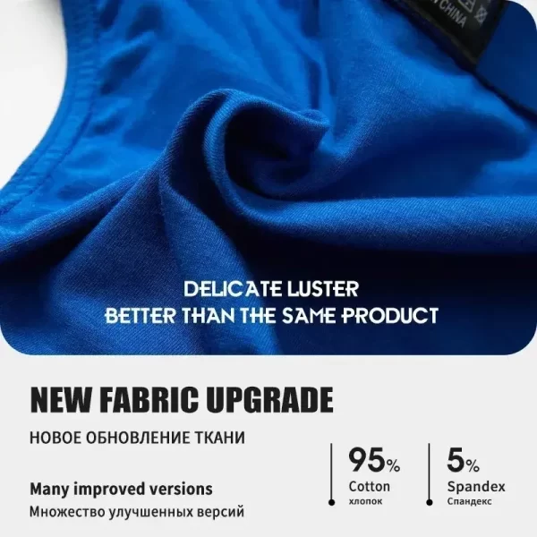 Cueca masculina, CINVIK, de algodão,  sexy, deslizantes, respiráveis, lingerie, lote com 3 pcs ou 6pcs - Image 6