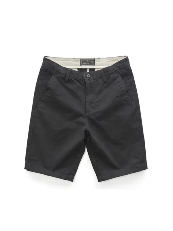 Bermuda de bolso vintage masculino, reta casual, meia calça de botão, zíper de alta qualidade, verão. - Image 2