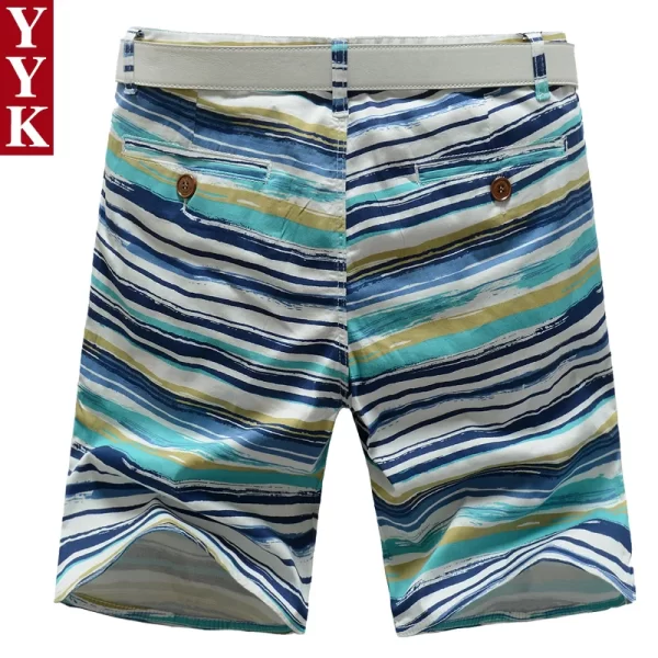 Bermuda masculina curta de algodão, casual com vários bolsos, curta cortada, para o ar livre, verão. - Image 6