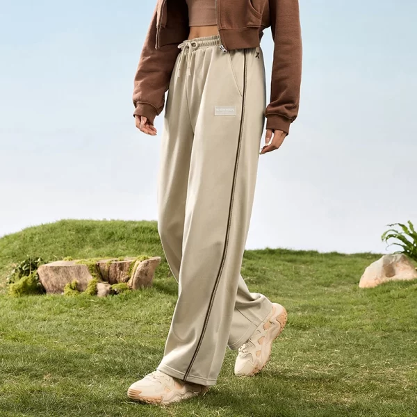 Calça de malha feminina, Xtep, confortável, macia, ao ar livre, calças de fundo, esportes, treinamento, esportivo, primavera, 876128630013. - Image 4