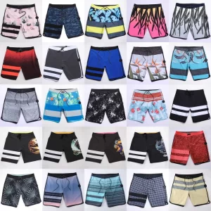 Bermuda masculina spandex, de secagem rápida,  de praia,  de surf, impermeáveis, fitness, de competição, novo.