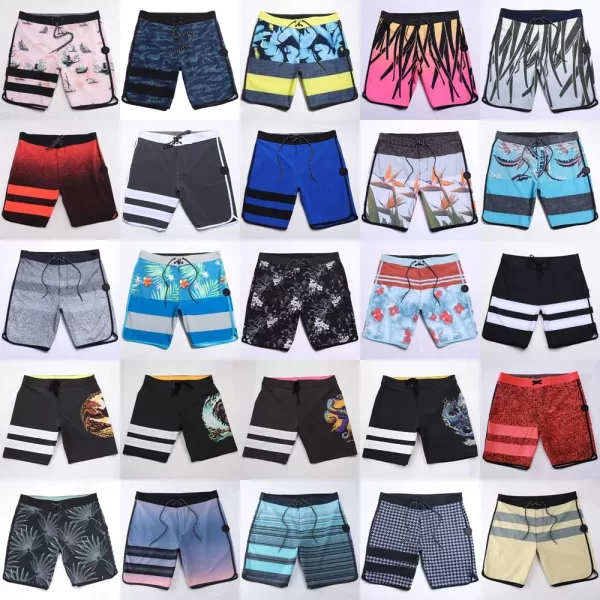 Bermuda masculina spandex, de secagem rápida,  de praia,  de surf, impermeáveis, fitness, de competição, novo.