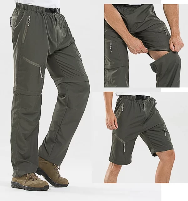 Calças removíveis impermeáveis táticas masculinas, secagem rápida, ao ar livre, caminhadas, esporte, calças respiráveis, camping, trekking, táticas de verão. - Image 2