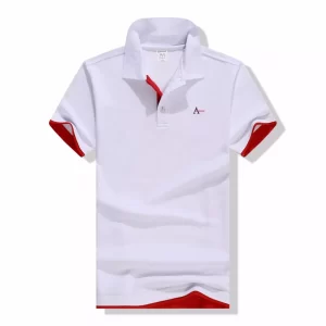 Camiseta masculina polo, roupas de marca, de reserva de negócios masculinos casuais cor sólida