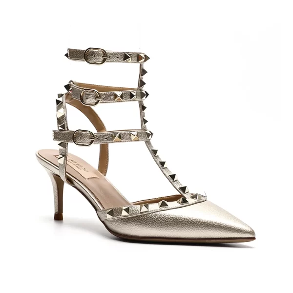 Sapato/sandália feminina, Verão Pointy Sexy, Cintas Sandálias de Couro Matte Roman Metal Rivet Salto Alto Partido Versátil Stiletto Shoes41. - Image 28