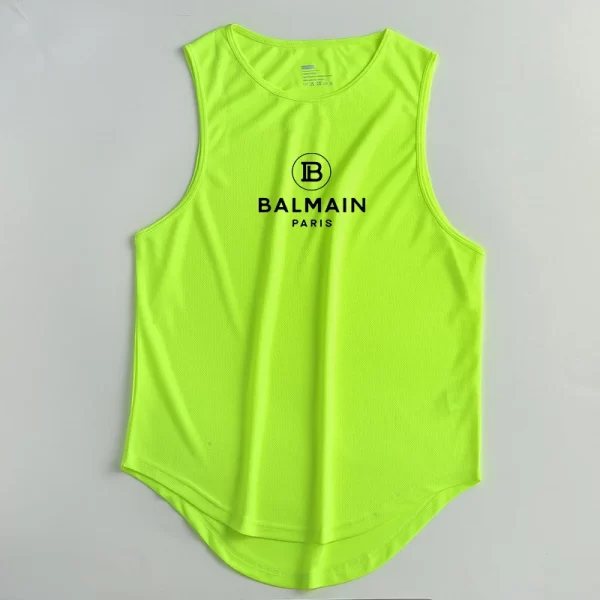 Camiseta regata masculina, sem mangas de secagem rápida com gola redonda, regata esportiva Fitness, Elástica, Respirável, Ginásio, Corrida, Treinamento, Verão. - Image 17
