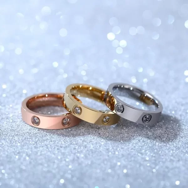 Anel unissex, Classic Couple Ring, alta qualidade, moda luxuosa, banquete, presente. - Image 3