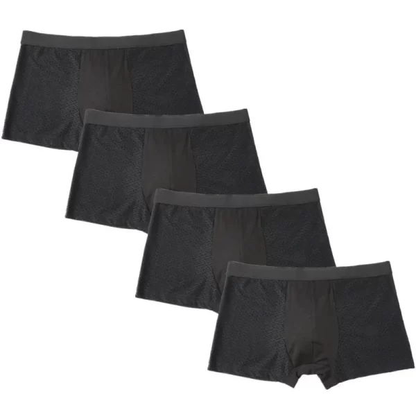Cueca boxer masculina, 4 pçs/lote fibra de bambu, plus size xxxxl,  tamanho grande respirável roupa interior 4xl 5xl 6xl 7xl 8xl - Image 7