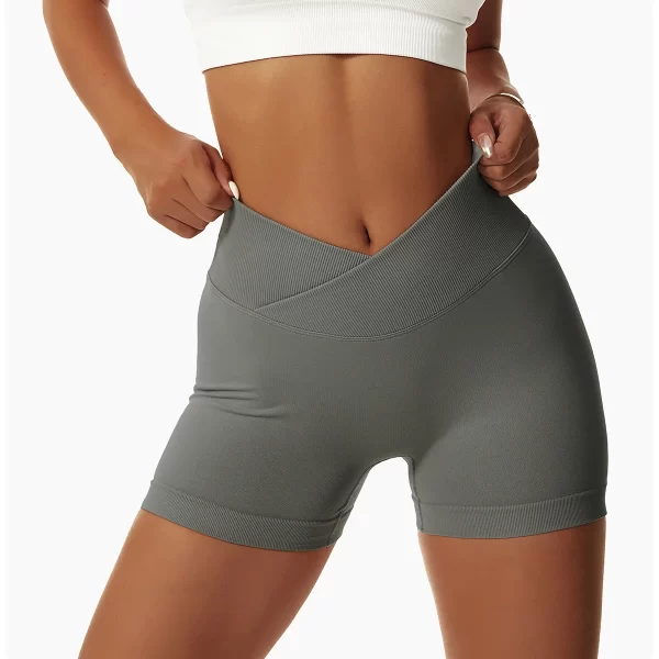 Shorts de ioga sem costura de cintura alta feminino, apertados e sem costura, nádegas de pêssego, estilo europeu e americano, para corrida e fitness. - Image 8