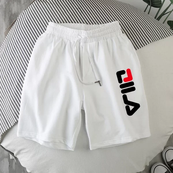 Shorts masculino casual branca,  de praia de algodão fina, moda coreana básica, versátil, verão, nova. - Image 4