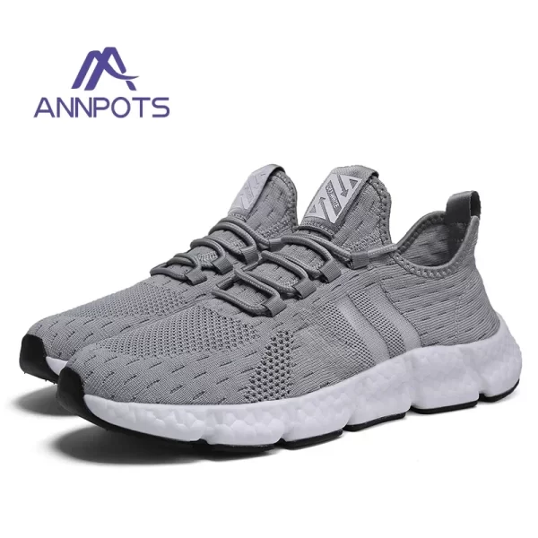 Tênis de corrida unissex branco respirável casual, leve, antiderrapante, esportes clássicos,  de malha. - Image 21